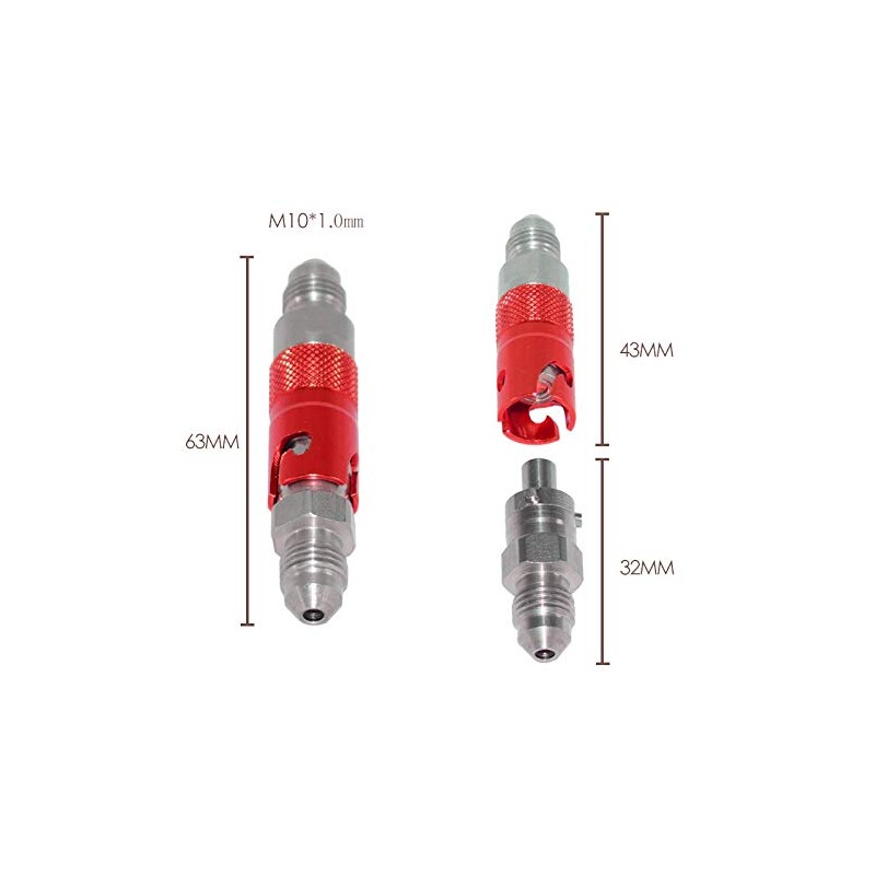 Stainless Steel Motorcycle AN3 3AN Front Brake Fluid Quick Removal