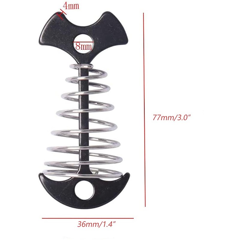 Alnicov 10 Pcs Fishbone Deck Anchor with Spring Buckle for