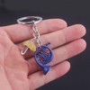 2 Pieces Horn Shaped Keychains, Retro Keychains, Decorative Metal Pendants,