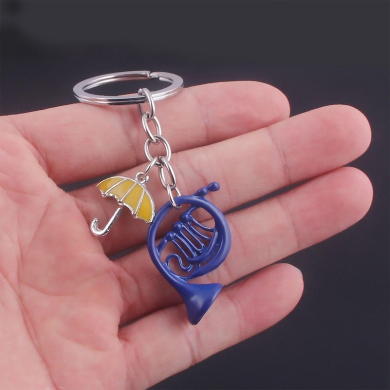 2 Pieces Horn Shaped Keychains, Retro Keychains, Decorative Metal Pendants,