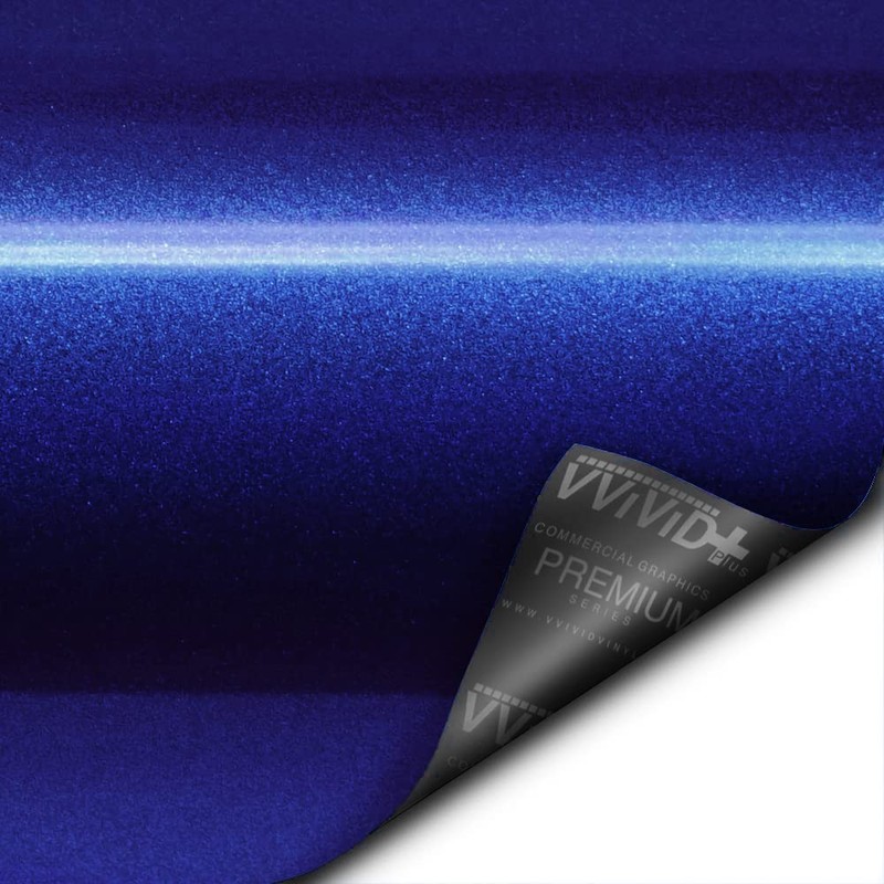 VViViD+ Ultra Gloss Neptune Pearl Blue 1.5ft x 5ft Vinyl