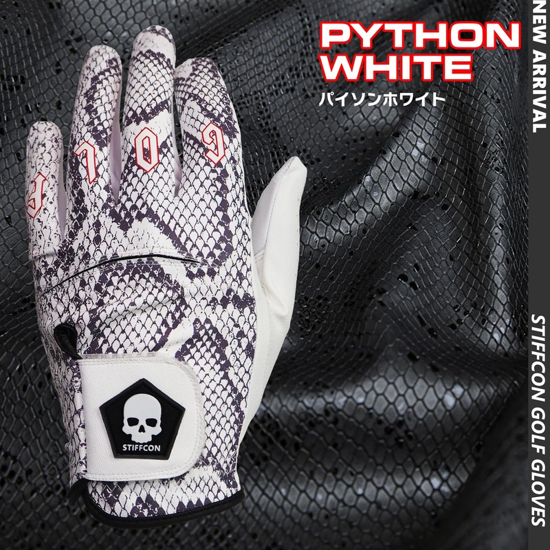 FLUO PYTHON WHITE Mens Golf Glove Left Hand Python White