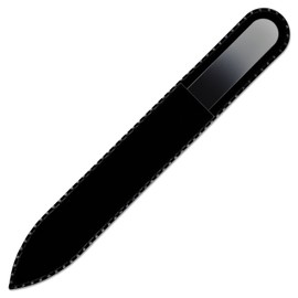 Mont Bleu Coloured Glass Nail File in Black Velvet Bag - Real Tempered Glass - Handmade in the Czech Republic