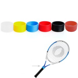 Jindizi 6 Pcs Tennis Racquet Grip Band Tennis Racket Grip Ring Racket Overgrip Fixing Ring Grip Tape Tennis Racket Handle