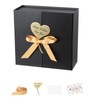 CHARMGIFTBOX Gift Box Black, 22 x 21 x 6.5 cm,