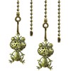 OMYZERO 2Pcs Ceiling Fan Pull Chain Set, 12Inch Metal Frog