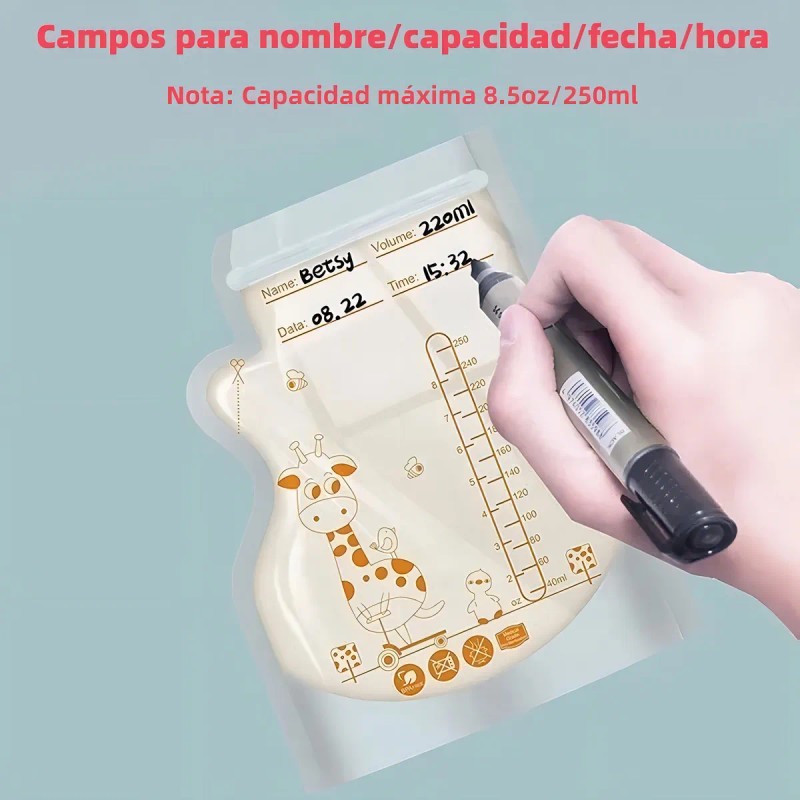Bolsas Para Almacenar Leche Matern 55 Pcs Con Bolígra