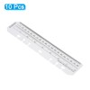 PATIKIL 22cm x 4.5cm Bookmark Ruler 10pcs Snap-in Ruler Page