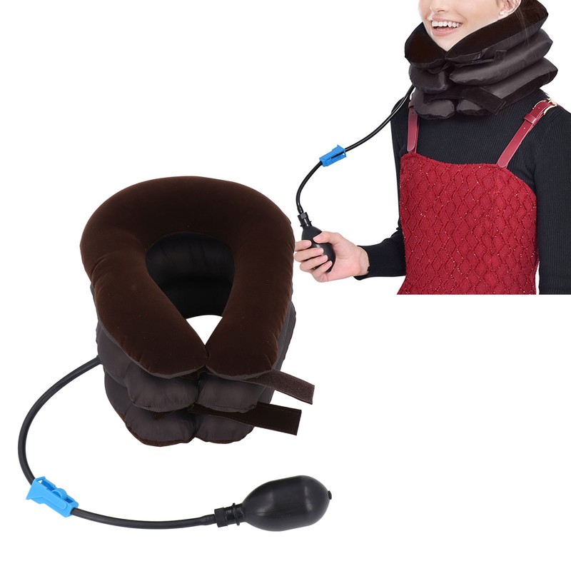 Neck Support Brace Stretcher Neck Decompression Inflatable Adjustable Cervical Traction