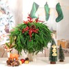 Bessny Christmas Norfolk Pine Branches - Set of 6 Artificial