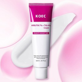KOEC Arbutin 7% + Tranexamic Acid 4% Cream 2PCS,Manchas Oscuras y Tono de Piel Desigual, Crema Hidratante Facial con Niacinamida y Glutatión 1.69 fl.oz.