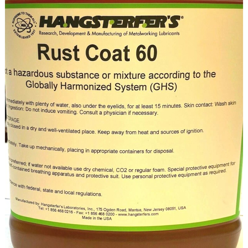 HANGSTERFER'S RUST COAT 60 GALLON RUST INHIBITOR LUBRICATOR