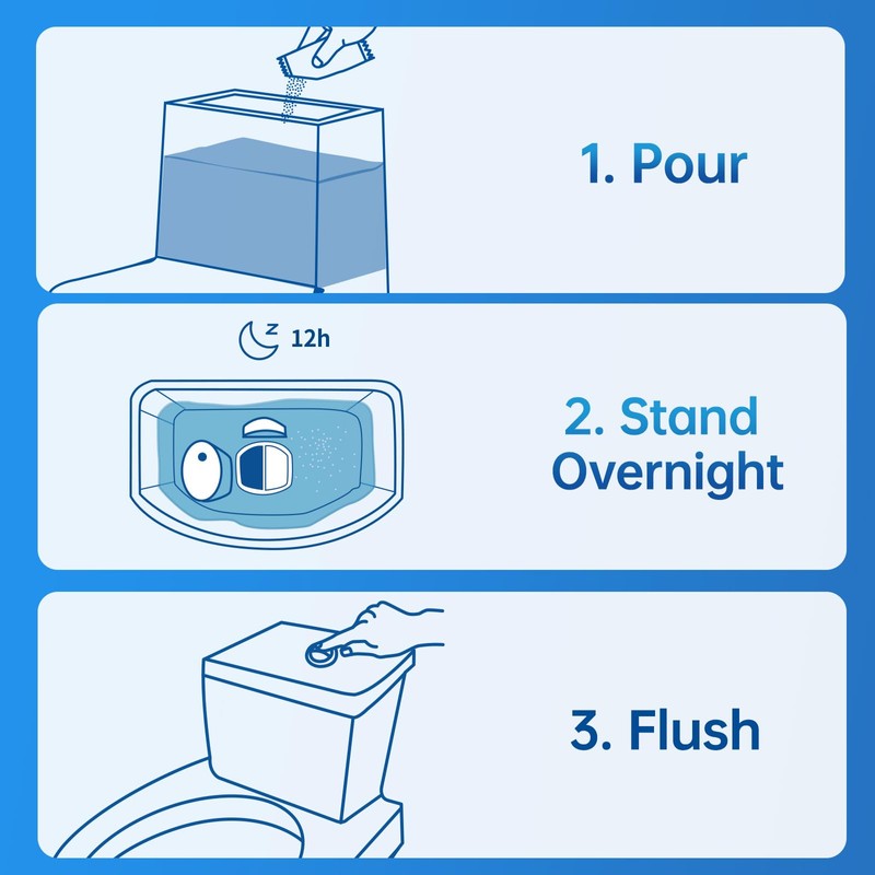 Vacplus Toilet Tank Cleaner - 6 Pack Automatic Descaler Tablets,