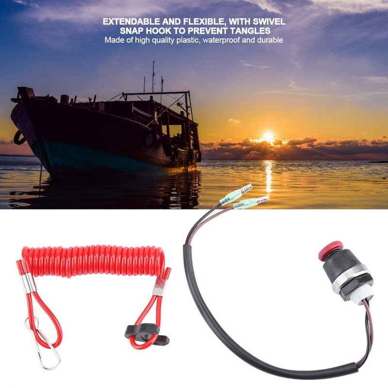 Safety Lead Cable Tohatsu Stop Switch Lanyard for Outboard Motor