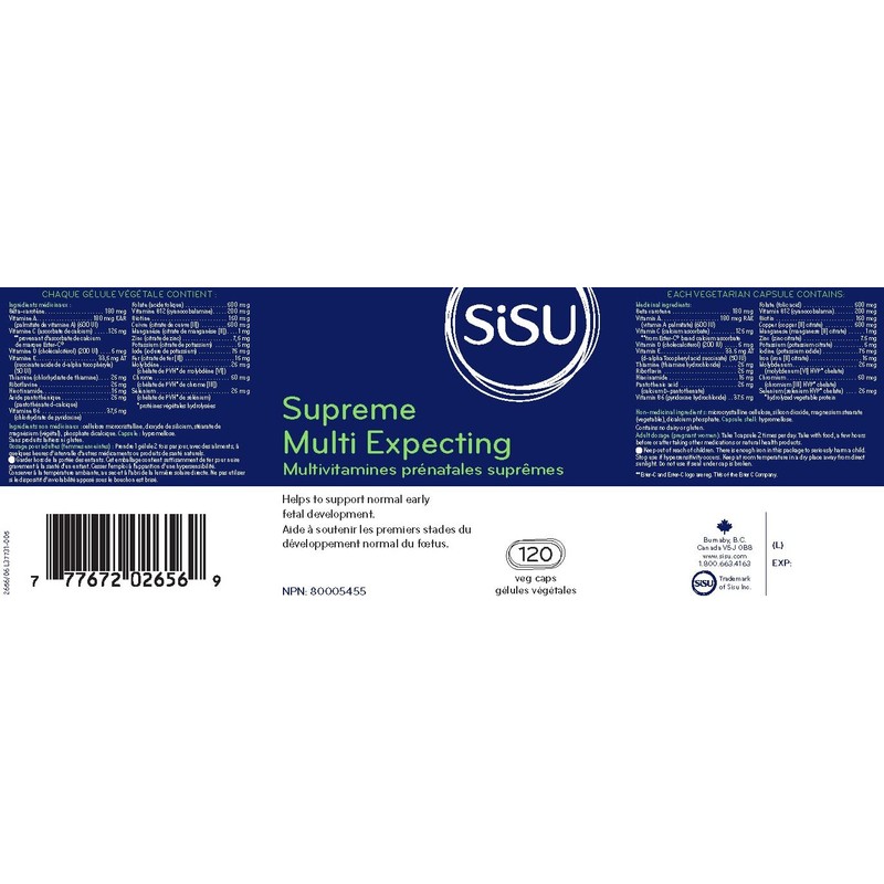 SISU SISU Supreme Multi Expecting 120 VC (Pack of 1)
