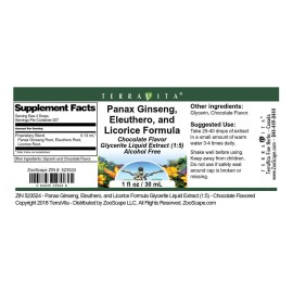 Terravita Extracto Líquido Ginseng Regaliz 1oz Paq 2