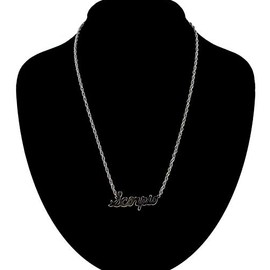Scorpio Script Pendant Necklace Silver Tone Zodiac Astrology Necklace For Women