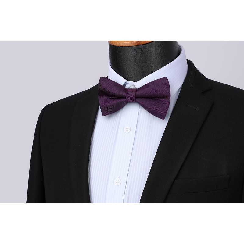 Enlision Bow Tie for Men Plain Bow Tie with Pocket