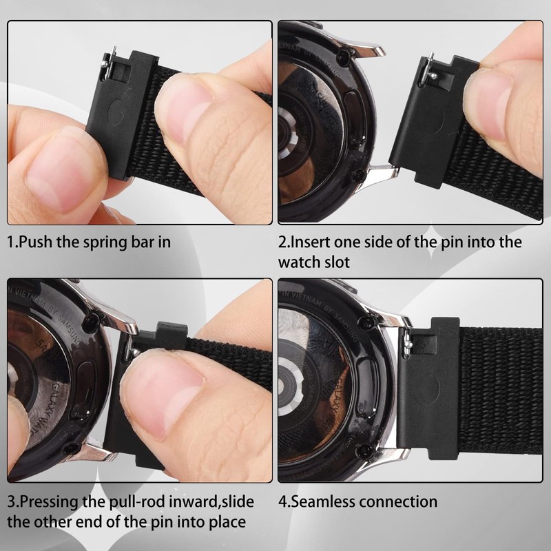 CeiBand Strap for 20 mm 22 mm, Nylon Soft Sports