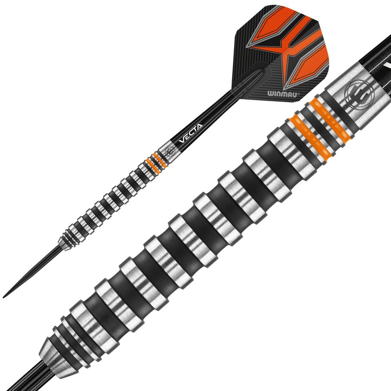 WINMAU Darts Fury 22g Tungsten Darts Set with Prism Flights