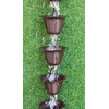 KAM Home Flower Rain Chain with Brass Bolt Gutter Adapter