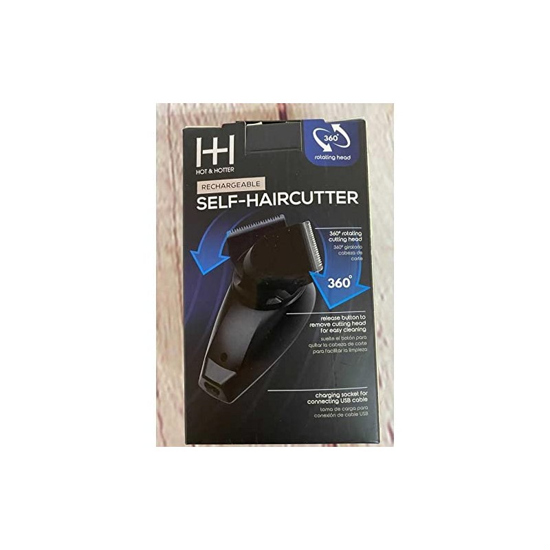 Hot and Hotter Rechargeable Self Hair Cutter 360° Rotating Head