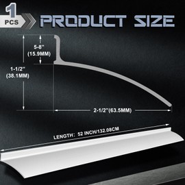 Hicarer 1 Pcs 40 Inch Door Rain Drip Cap Guard Exterior Anodized Aluminum Overall Height 1-1/2 Inches Overhead Drip Edge Flashing Weather Stripping Window Deflector Home Top Roof Rain Diverter