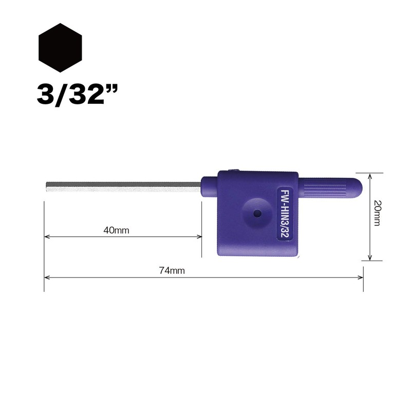 VESSEL FW-HIN3/32 Flag Handle Driver Hex 3/32 Inch