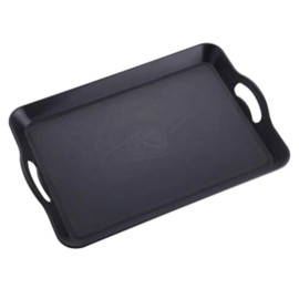 Plastic Tray with Handles, 3 Pack Plastic Tray with Handles Non Slip Restaurant Serving Trays for Kitchen