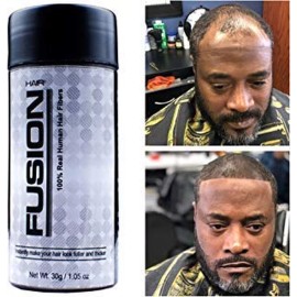 Hair Fusion 100% Real Human Hair Fibers - Conceal bald and thinning hair - Root touch up ...