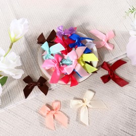 Dark Mix Mini Bows 2 Inch for Hallowmas Gift Wrapping Treats Decor, 50Pcs