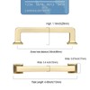 9BUILD Kitchen Cabinet Hardware - 3.75 Inch Brass Cabinet Pulls,
