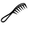 Wide-Tooth Shark Hair Comb 2-Pack - Black Detangling Combs for