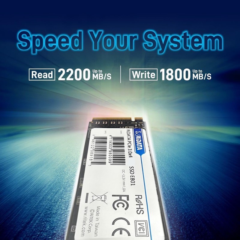 Ridata E801 512GB NVMe M.2 PCIe Gen3x4 2280 SSD Internal