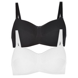 Anita Allie 5301X Denture Bra Pack of 2 Sizes 70-95 A-E, black/white