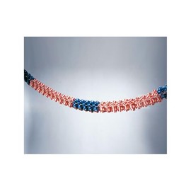 Kogler 1 Piece USA Flame Retardant Garland in Bag, Paper, Blue/White/Red, One Size