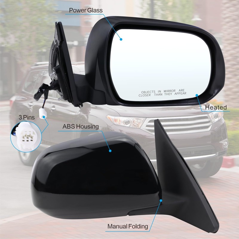 Lqito Right Passenger Side Mirror Compatible With 2008 2009 2010