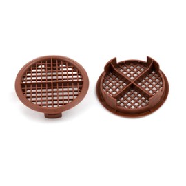 25 Number Brown Plastic Round Push in Soffit Roof Vent Eaves Fascia Airflow Ventilator 70mm 23/4" Dia