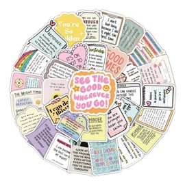 Reminders Motivational Stickers, Inspirational Laptop Stickers, Positive Waterproof Journal Sticker, Affirmation Sticker for Scrapbook Journal Scrapbook (Colorful-64)