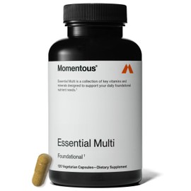 Momentous Essential Multivitamin for Women & Men - Complete Vitamin & Mineral Complex for Athletes & Wellness Enthusiasts - GMO- & Gluten-Free - NSF Certified for Sport - 30 Servings