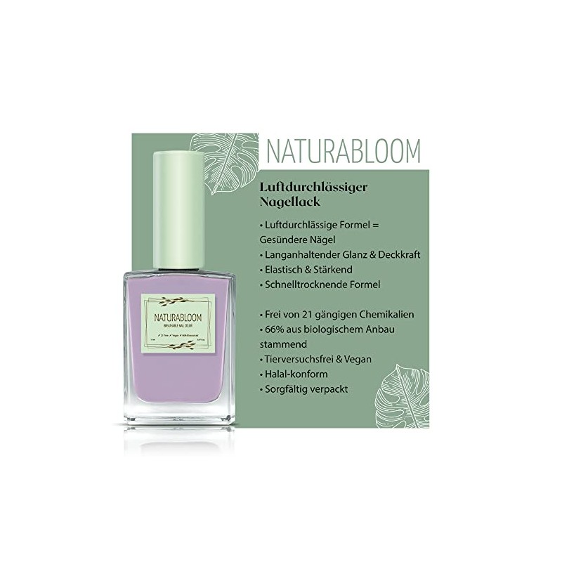 Nail Polish Quick Drying Purple (Lilac Delight) - Natural Nail