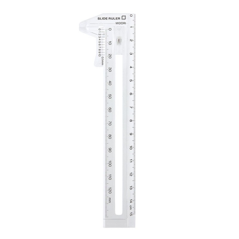 Midori CL Slide Ruler Clear (42260006)
