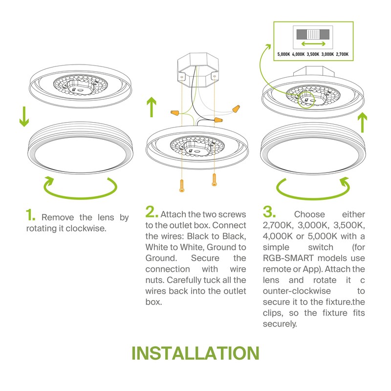 ASD 16 Inch LED Flush Mount Ceiling Light - Modern