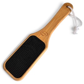 Vanfa Pedicure Pumice Stone Foot File Callus Remover (Bamboo Handle Nano Glass Foot File #79025)