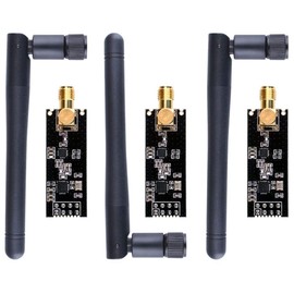 ICQUANZX Wireless Transceiver Module 2.4G 1100 m PA + LNA in Antistatic Foam Arduino Compatible with Antenna (3 Pieces Wireless Transceiver Module)