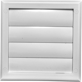 Vent Systems 125mm Exhaust Vent Cover - White - Dryer Extractor Hood - Dryer Duct Vent Cover with Vents - Exhaust Hood Cap - Single Sided Plastic Air Supply Grille