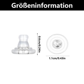 Pack of 12 Stud Earrings Closure, Earring Back, Earring Stud Closure, for Women