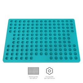 Cahuna Silikon Backmatte für Hundekekse mit Mini Blume - Backform für Hundeleckerli BPA frei und mit Rand - Wiederverwendbare Backunterlage für den Backofen