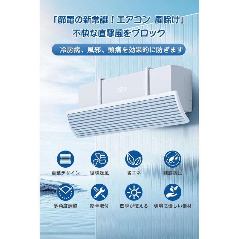 Lunowa Air Conditioner Windshield, 180° Adjustment of Direction Up and