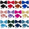 RBOCOTT Royal Blue Bow Tie for Men Silk Bowtie and
